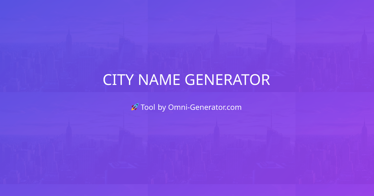 city name generator