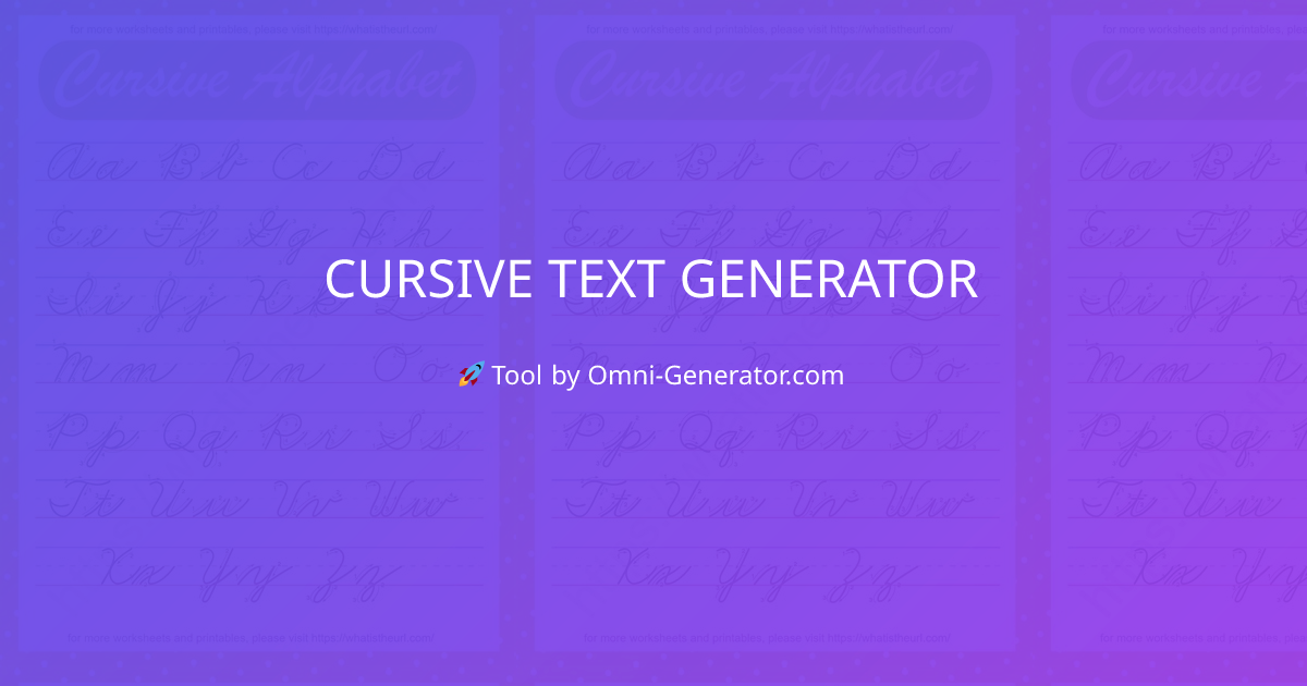 Cursive Text Generator