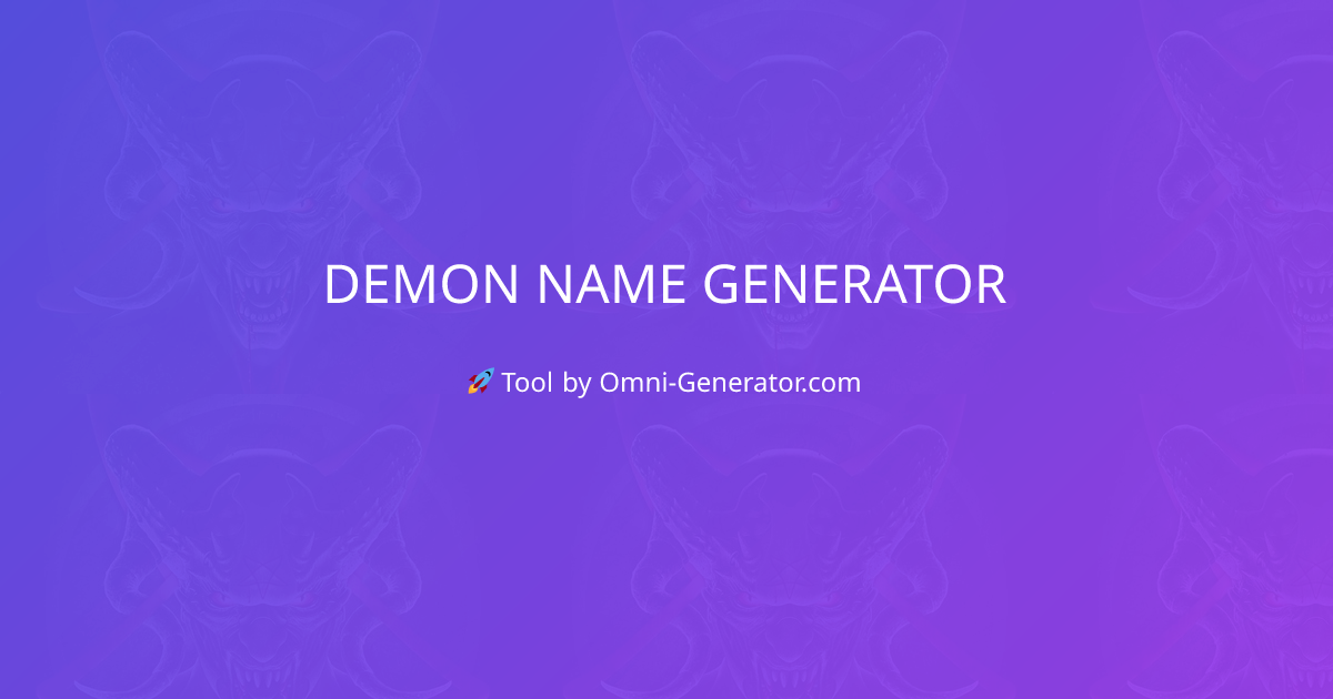 demon name generator