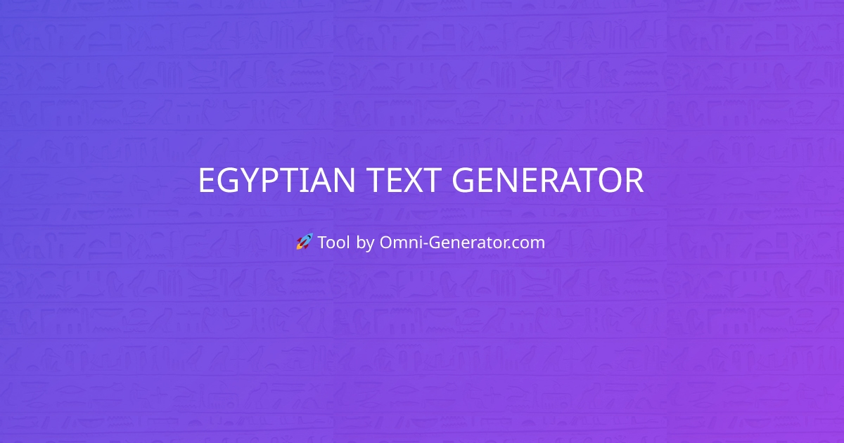 egyptian text generator