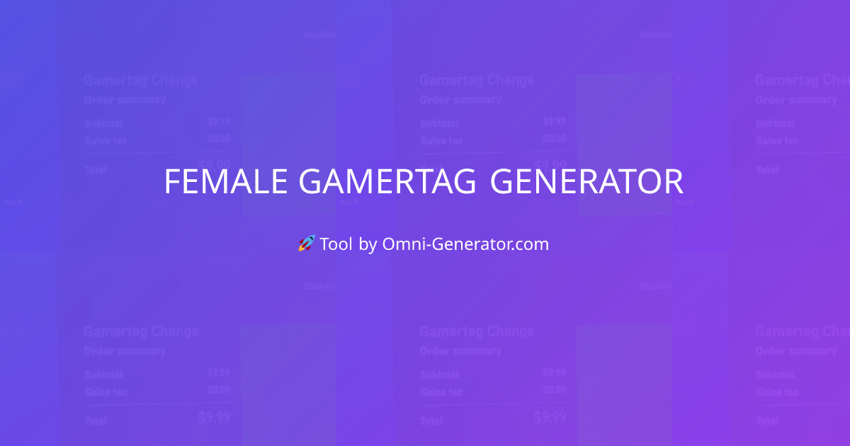female gamertag generator