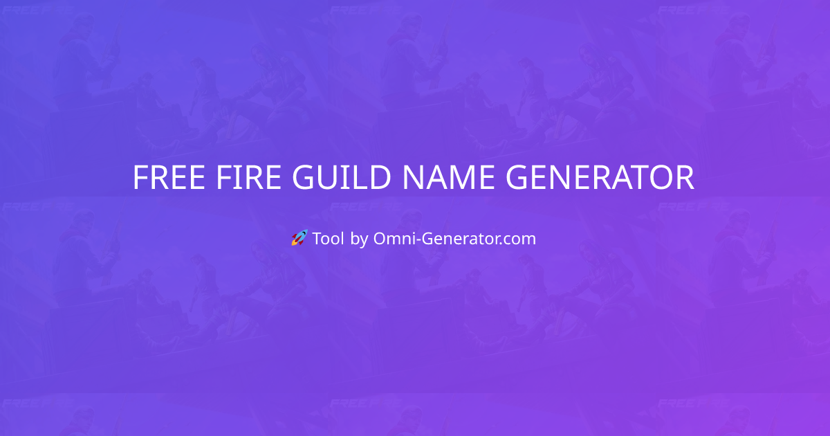 free fire guild name generator