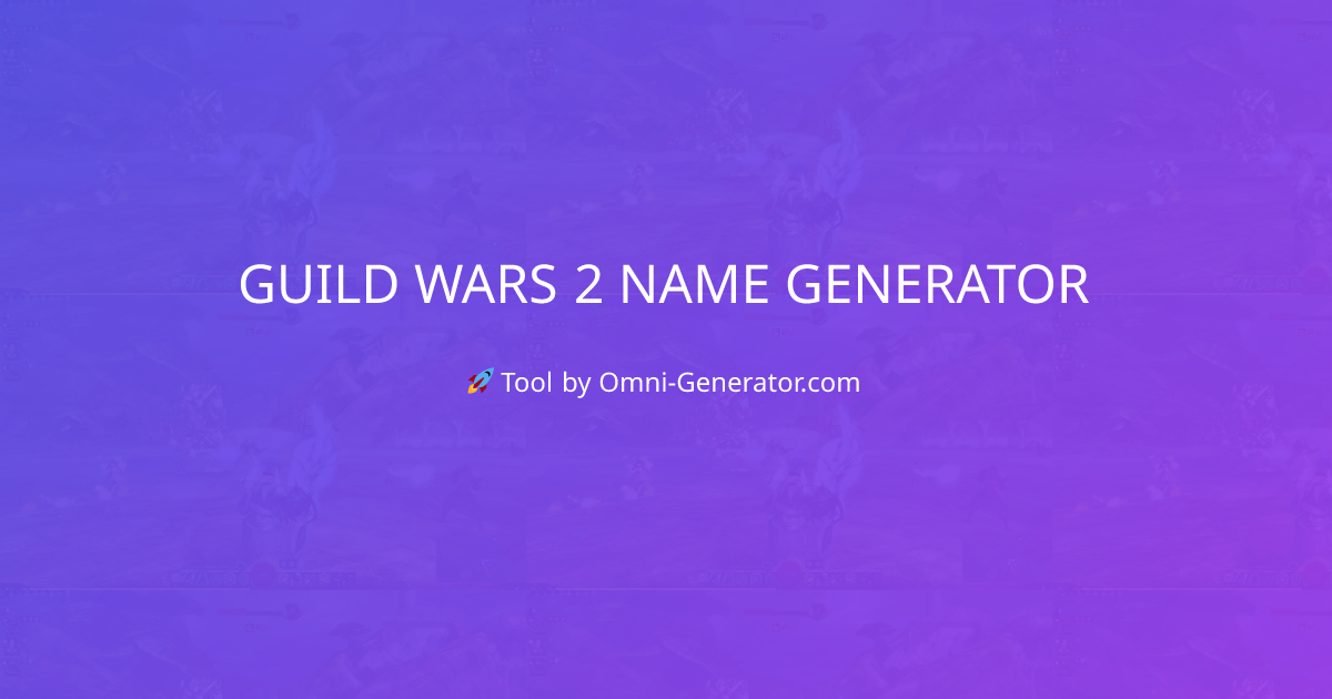 guild wars 2 name generator