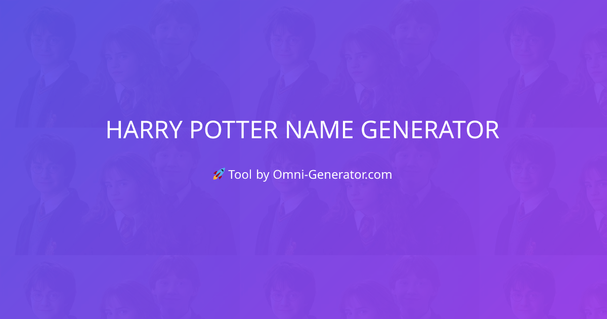 harry potter name generator