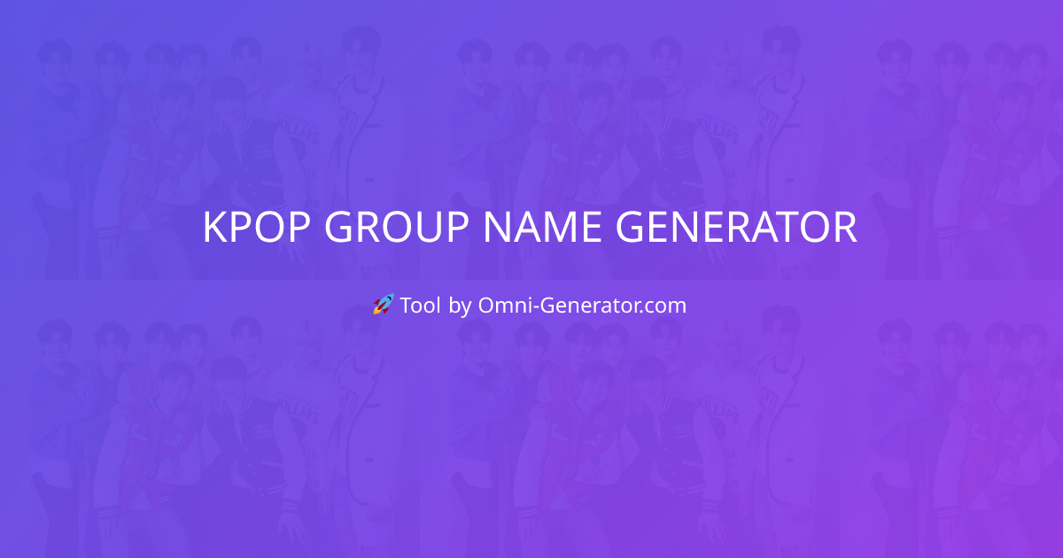kpop group name generator