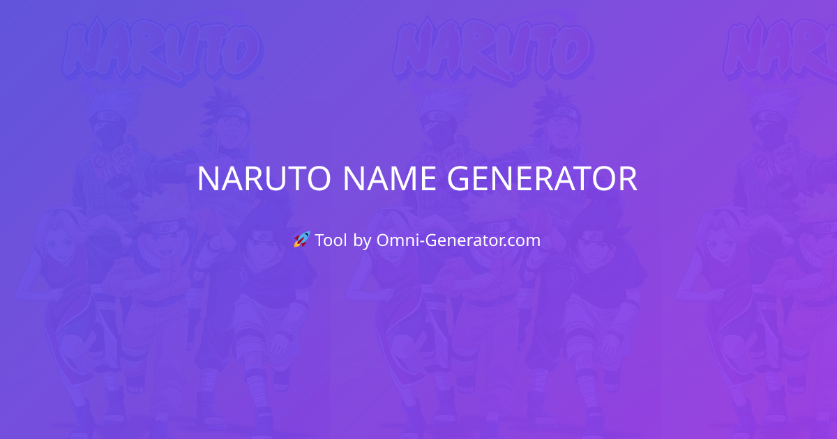 naruto name generator
