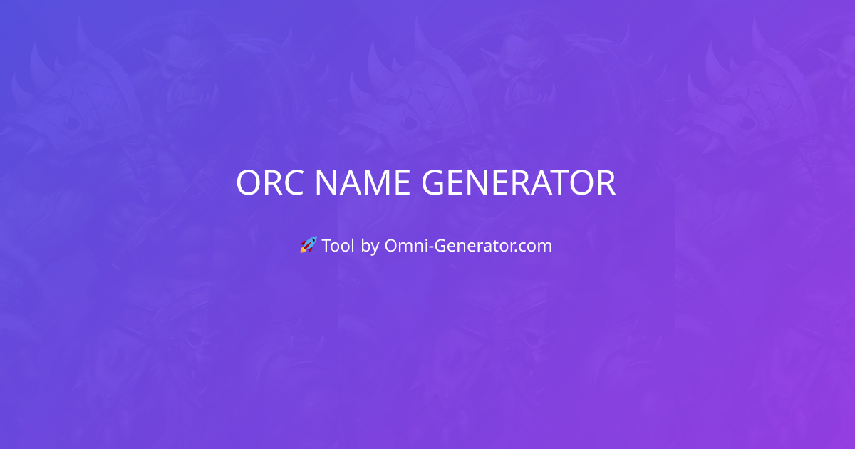 orc name generator