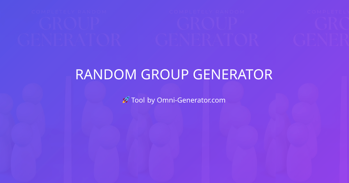 random group generator