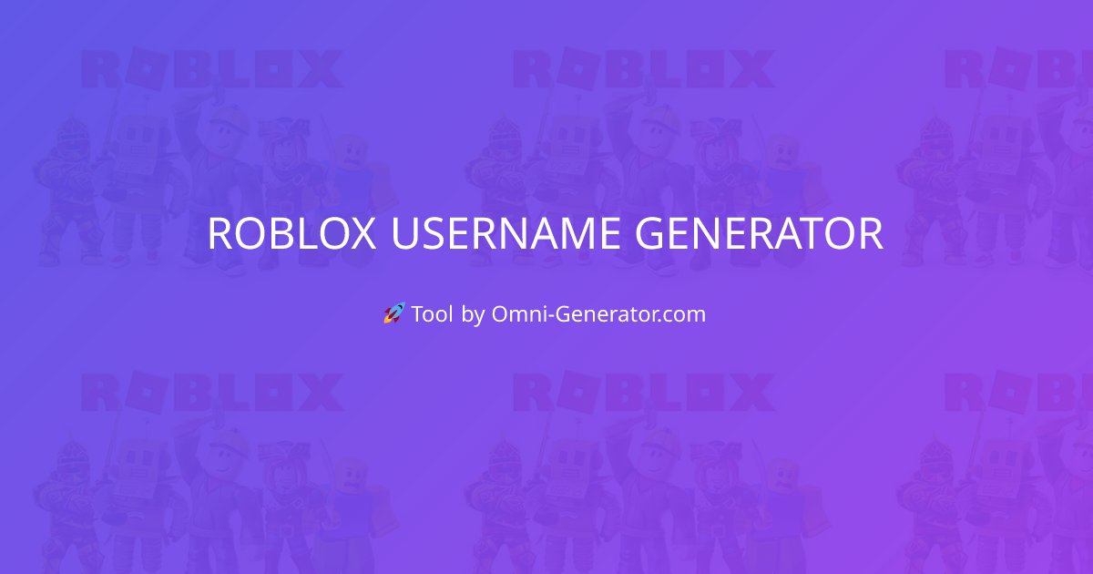 roblox username generator