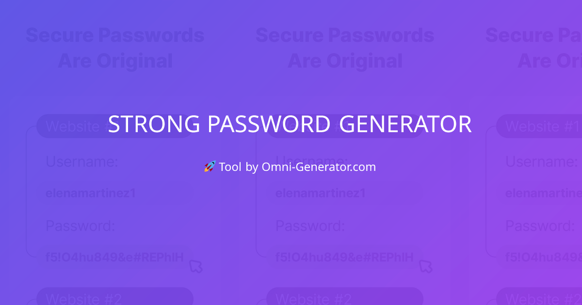Strong Password Generator
