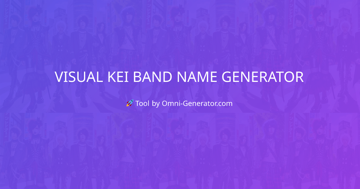 visual kei band name generator